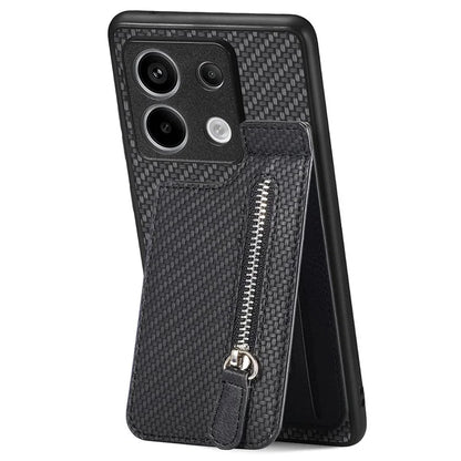 C1-03 For Xiaomi Redmi Note 13 Pro 5G / Poco X6 5G Case Vertical Kickstand Carbon Fiber Phone Shell