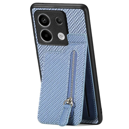 C1-03 For Xiaomi Redmi Note 13 Pro 5G / Poco X6 5G Case Vertical Kickstand Carbon Fiber Phone Shell