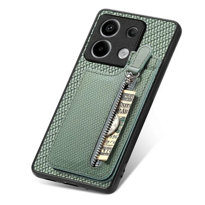 C1-03 For Xiaomi Redmi Note 13 Pro 5G / Poco X6 5G Case Vertical Kickstand Carbon Fiber Phone Shell