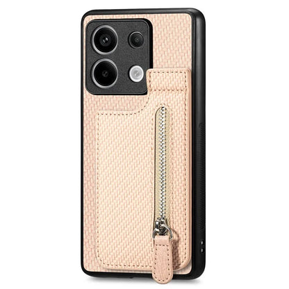 C1-03 For Xiaomi Redmi Note 13 Pro 5G / Poco X6 5G Case Vertical Kickstand Carbon Fiber Phone Shell