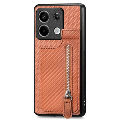 C1-03 For Xiaomi Redmi Note 13 Pro 5G / Poco X6 5G Case Vertical Kickstand Carbon Fiber Phone Shell