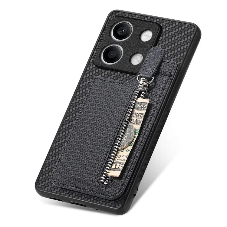 C1-03 For Xiaomi Redmi Note 13 4G Case Carbon Fiber Leather+TPU+PC Phone Cover