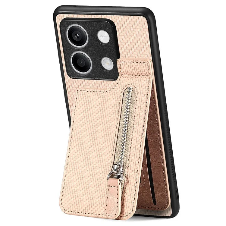 C1-03 For Xiaomi Redmi Note 13 4G Case Carbon Fiber Leather+TPU+PC Phone Cover