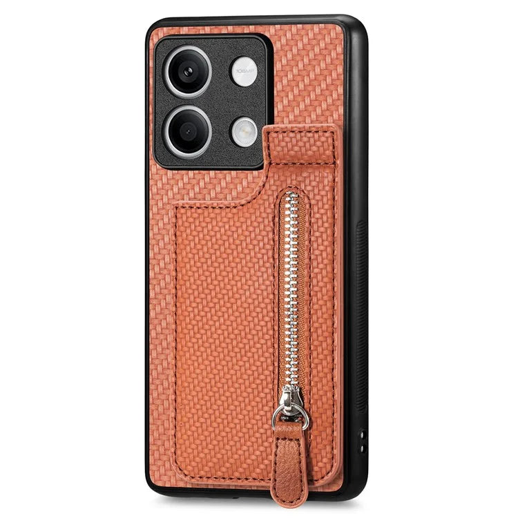 C1-03 For Xiaomi Redmi Note 13 4G Case Carbon Fiber Leather+TPU+PC Phone Cover