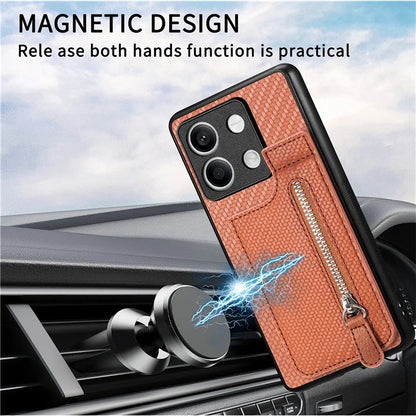 C1-03 For Xiaomi Redmi Note 13 4G Case Carbon Fiber Leather+TPU+PC Phone Cover