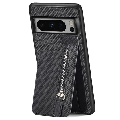 C1-03 For Google Pixel 8 Pro Case Zipper Pocket PU Leather+TPU+PC Phone Cover