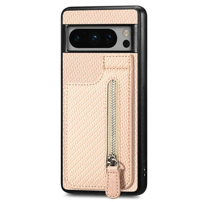 C1-03 For Google Pixel 8 Pro Case Zipper Pocket PU Leather+TPU+PC Phone Cover