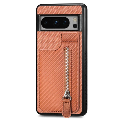 C1-03 For Google Pixel 8 Pro Case Zipper Pocket PU Leather+TPU+PC Phone Cover