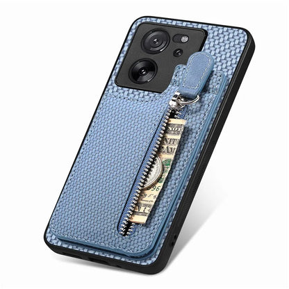 C1-03 For Xiaomi 13T / 13T Pro / Redmi K60 Ultra Case Vertical Kickstand Hybrid Phone Cover with Zipper Pocket