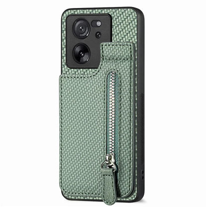C1-03 For Xiaomi 13T / 13T Pro / Redmi K60 Ultra Case Vertical Kickstand Hybrid Phone Cover with Zipper Pocket