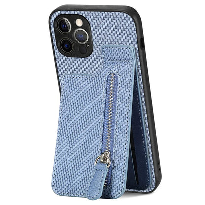 C1-03 For iPhone 12 Pro 6.1 inch Case Carbon Fiber Phone Shell Support Magnetic Car Mount Holder