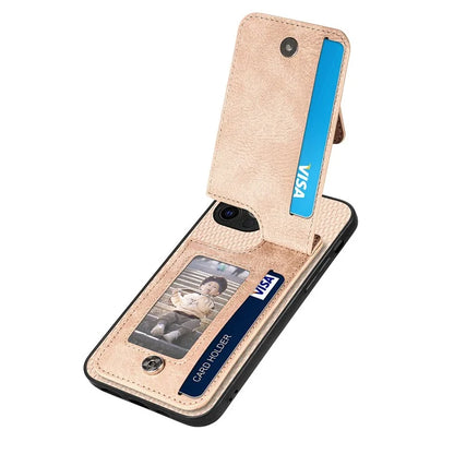 C1-03 For iPhone 12 Pro Max Case Carbon Fiber PU+TPU+PC Kickstand Phone Cover