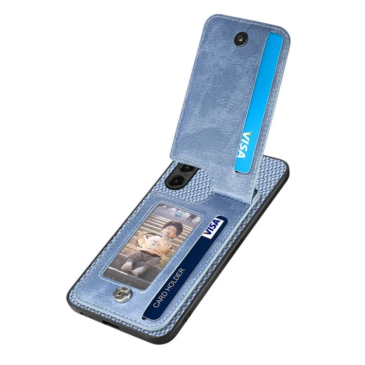 C1-03 For Samsung Galaxy A35 5G Case Zipper Pocket Anti-fall Leather Coated TPU+PC Phone Cover