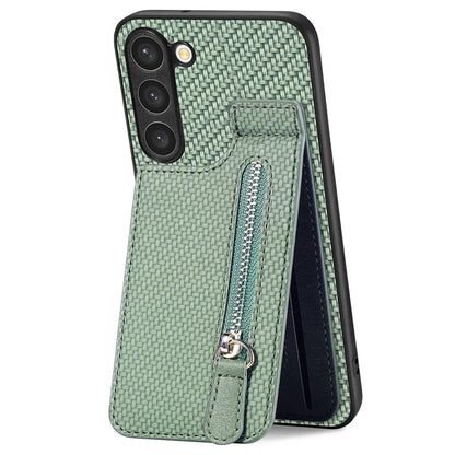 C1-03 For Samsung Galaxy S23 Case Carbon Fiber Leather Coated TPU+PC Phone Cover