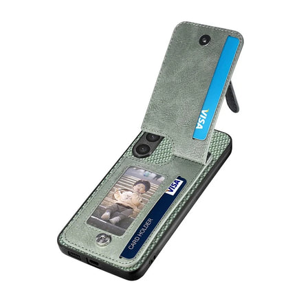 C1-03 For Samsung Galaxy S23 Case Carbon Fiber Leather Coated TPU+PC Phone Cover