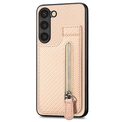 C1-03 For Samsung Galaxy S23 Case Carbon Fiber Leather Coated TPU+PC Phone Cover