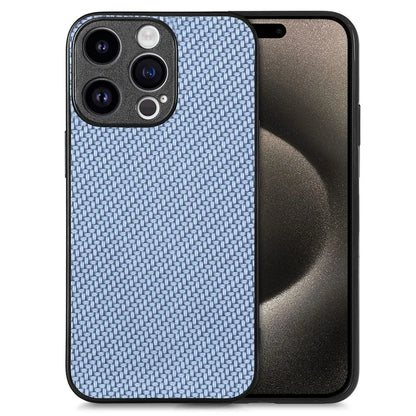 C1 for iPhone 13 Pro Case PU Leather Coated PC+TPU Phone Cover Carbon Fiber Texture