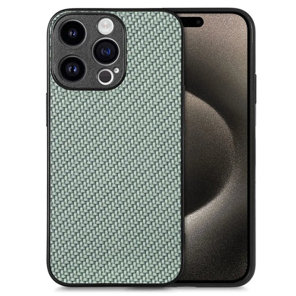C1 for iPhone 13 Pro Case PU Leather Coated PC+TPU Phone Cover Carbon Fiber Texture