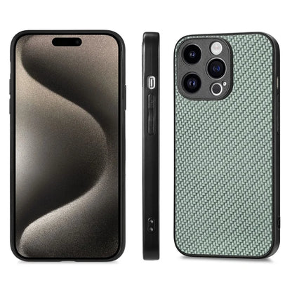 C1 for iPhone 13 Pro Case PU Leather Coated PC+TPU Phone Cover Carbon Fiber Texture