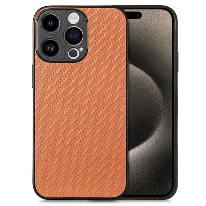 C1 for iPhone 13 Pro Case PU Leather Coated PC+TPU Phone Cover Carbon Fiber Texture