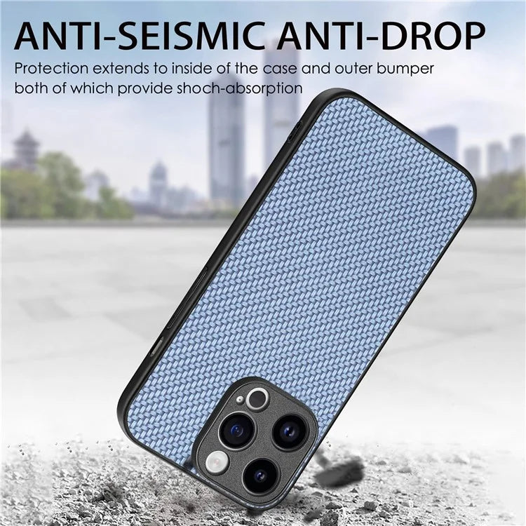 C1 for iPhone 13 Pro Max Case PU Leather Coated PC+TPU Anti-slip Phone Cover