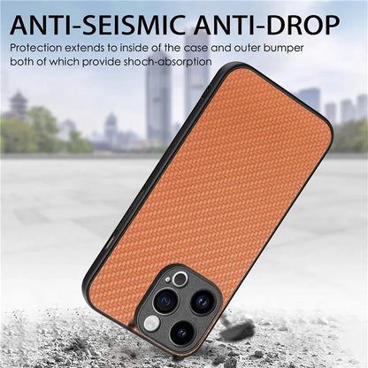 C1 for iPhone 13 Pro Max Case PU Leather Coated PC+TPU Anti-slip Phone Cover
