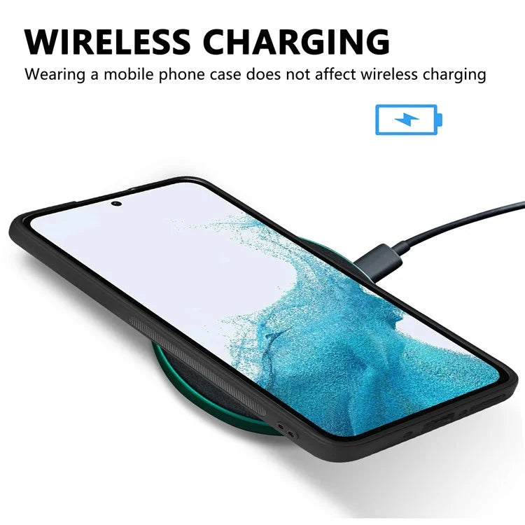 C1 for Samsung Galaxy A05s 4G Case PU Leather Coated PC+TPU Hybrid Phone Cover