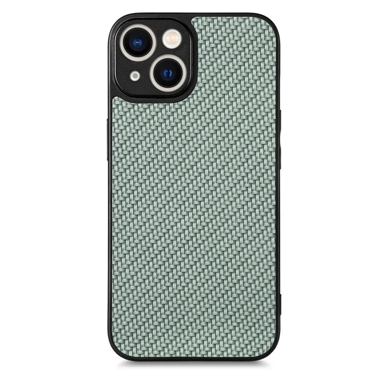 C1 for iPhone 13 Case Carbon Fiber Texture PU+PC+TPU Phone Cover