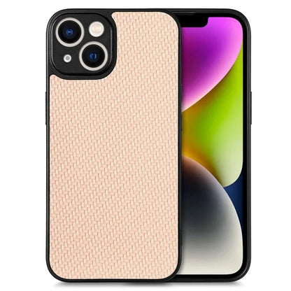 C1 for iPhone 13 Case Carbon Fiber Texture PU+PC+TPU Phone Cover