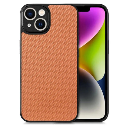 C1 for iPhone 13 Case Carbon Fiber Texture PU+PC+TPU Phone Cover