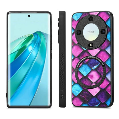 P1 for Honor X40 5G / X9a 5G / Magic5 Lite 5G Case PU Leather Pattern Printing Magnetic Back Cover