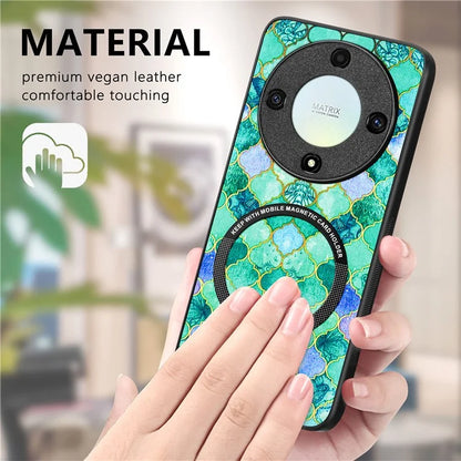 P1 for Honor X40 5G / X9a 5G / Magic5 Lite 5G Case PU Leather Pattern Printing Magnetic Back Cover