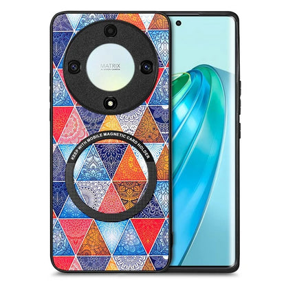 P1 for Honor X40 5G / X9a 5G / Magic5 Lite 5G Case PU Leather Pattern Printing Magnetic Back Cover