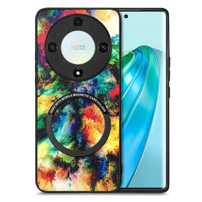 P1 for Honor X40 5G / X9a 5G / Magic5 Lite 5G Case PU Leather Pattern Printing Magnetic Back Cover