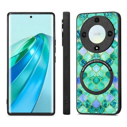 P1 for Honor X40 5G / X9a 5G / Magic5 Lite 5G Case PU Leather Pattern Printing Magnetic Back Cover