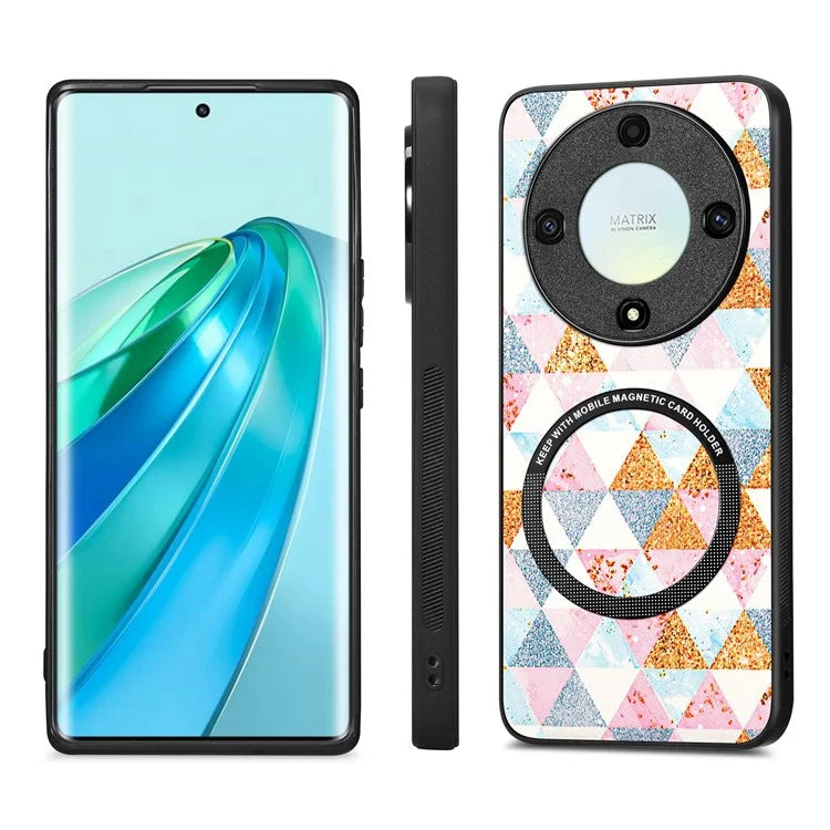 P1 for Honor X40 5G / X9a 5G / Magic5 Lite 5G Case PU Leather Pattern Printing Magnetic Back Cover