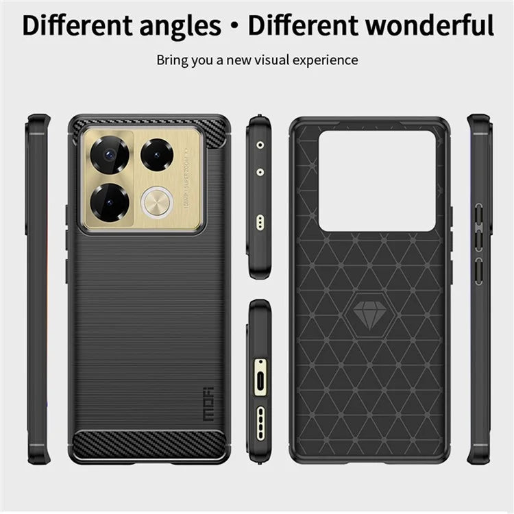 MOFI JK TPU Series-1 Phone Stand Case for Infinix Note 40 Pro+ Shockproof Shell TPU Phone Cover