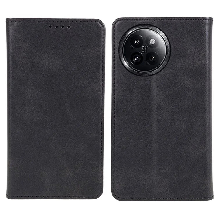 For Xiaomi Civi 4 Pro 5G / 14 Civi 5G Case Calf Texture PU Leather Magnetic Auto Closing Phone Cover