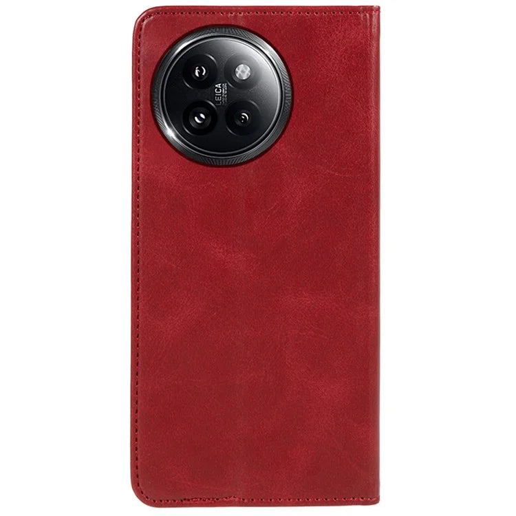 For Xiaomi Civi 4 Pro 5G / 14 Civi 5G Case Calf Texture PU Leather Magnetic Auto Closing Phone Cover