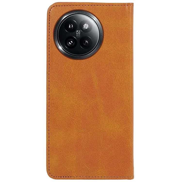 For Xiaomi Civi 4 Pro 5G / 14 Civi 5G Case Calf Texture PU Leather Magnetic Auto Closing Phone Cover