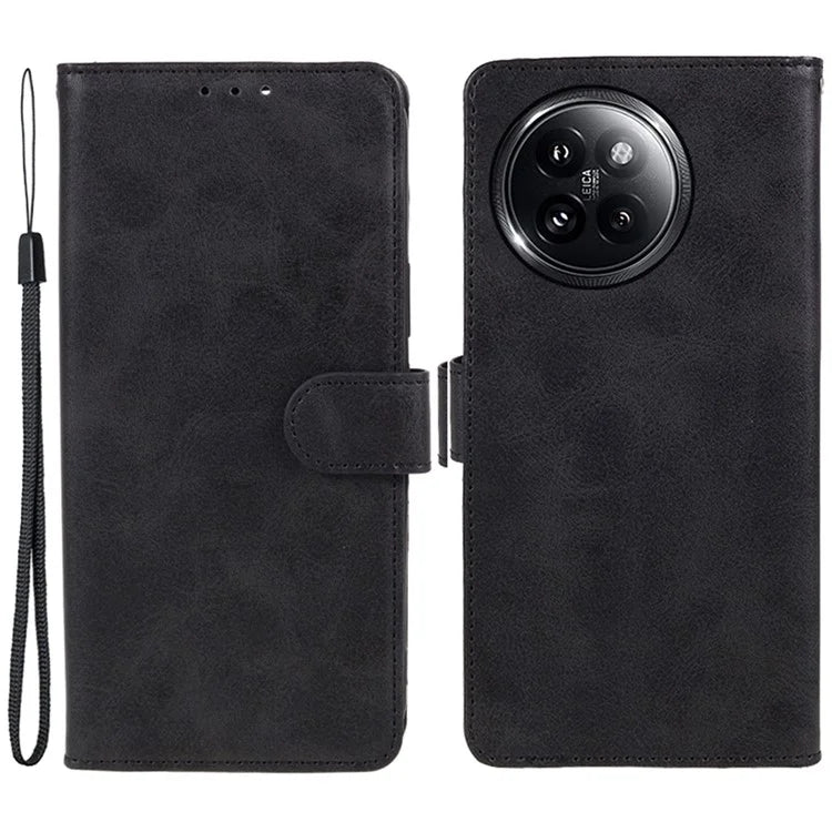 For Xiaomi Civi 4 Pro 5G / 14 Civi 5G Case PU Leather Phone Cover Calf Texture Wallet with Magnetic Clasp