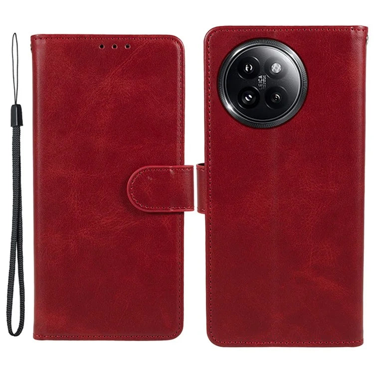 For Xiaomi Civi 4 Pro 5G / 14 Civi 5G Case PU Leather Phone Cover Calf Texture Wallet with Magnetic Clasp