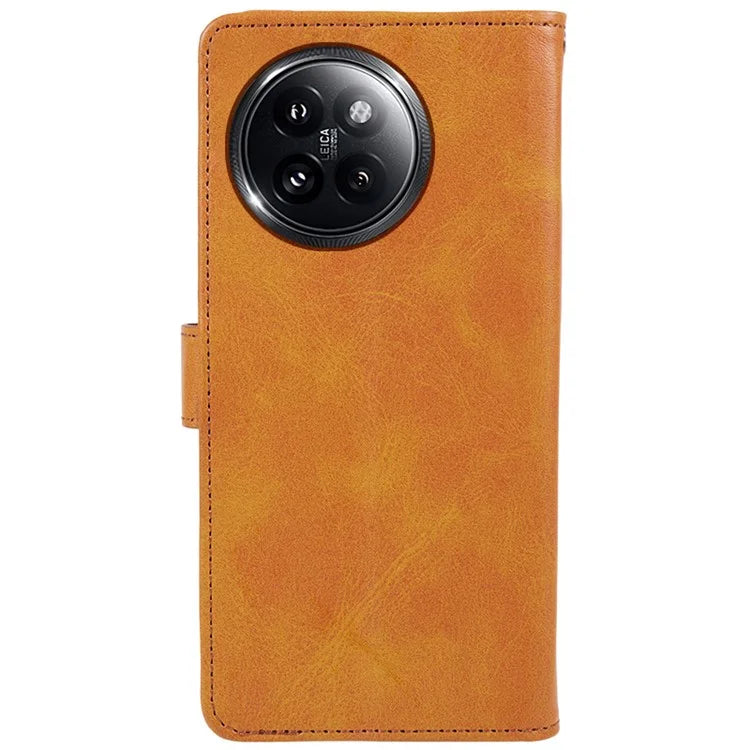 For Xiaomi Civi 4 Pro 5G / 14 Civi 5G Case PU Leather Phone Cover Calf Texture Wallet with Magnetic Clasp
