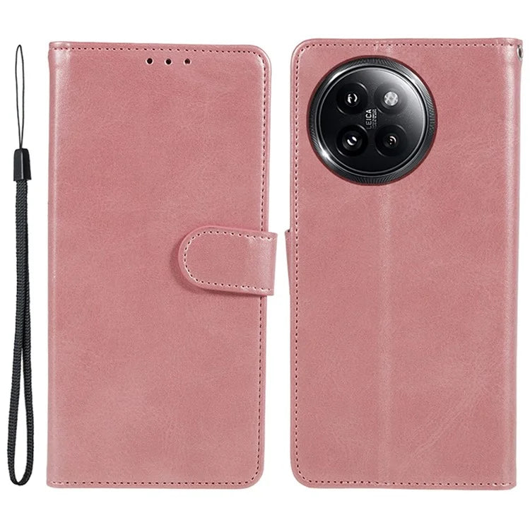 For Xiaomi Civi 4 Pro 5G / 14 Civi 5G Case PU Leather Phone Cover Calf Texture Wallet with Magnetic Clasp