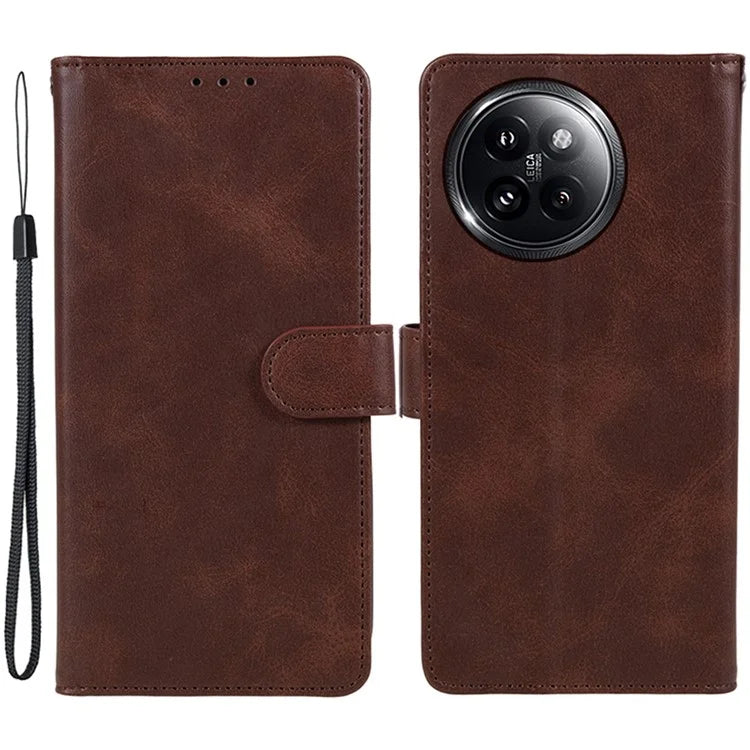 For Xiaomi Civi 4 Pro 5G / 14 Civi 5G Case PU Leather Phone Cover Calf Texture Wallet with Magnetic Clasp