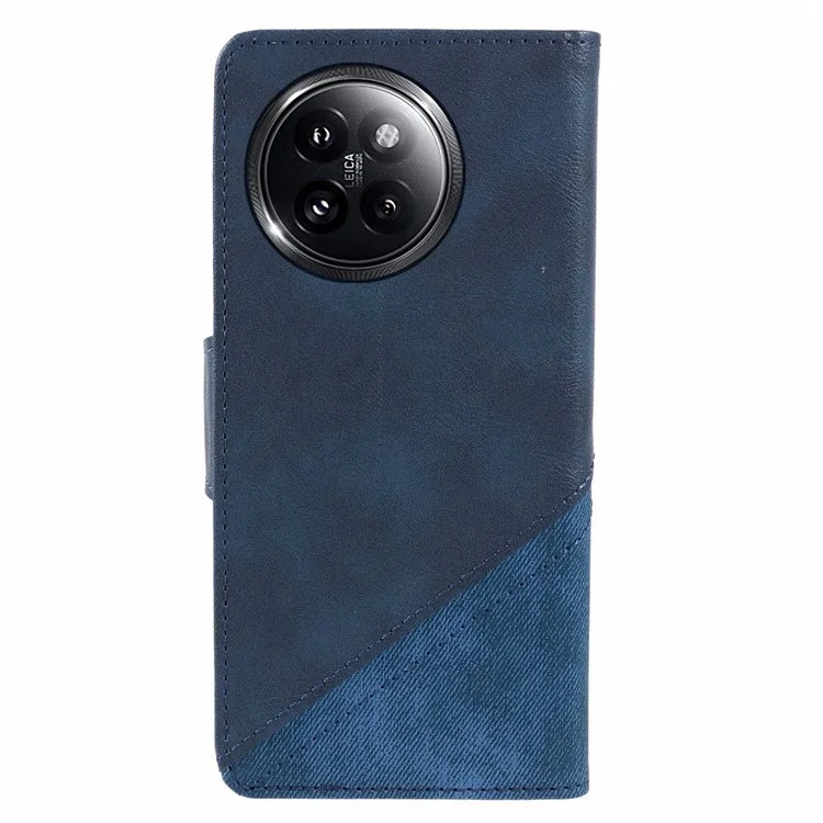For Xiaomi Civi 4 Pro 5G / 14 Civi 5G Case Leather Phone Back Cover Crazy Horse Texture Splicing Design