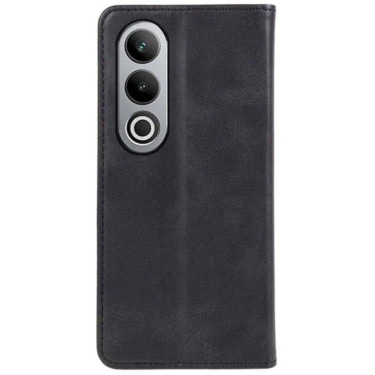 For OnePlus Nord CE4 5G Case PU Leather Wallet Cover Calf Texture Phone Shell with Magnetic Clasp