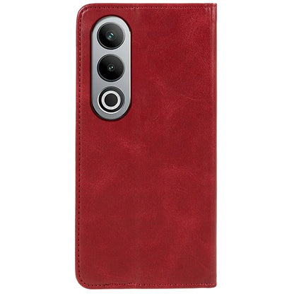 For OnePlus Nord CE4 5G Case PU Leather Wallet Cover Calf Texture Phone Shell with Magnetic Clasp