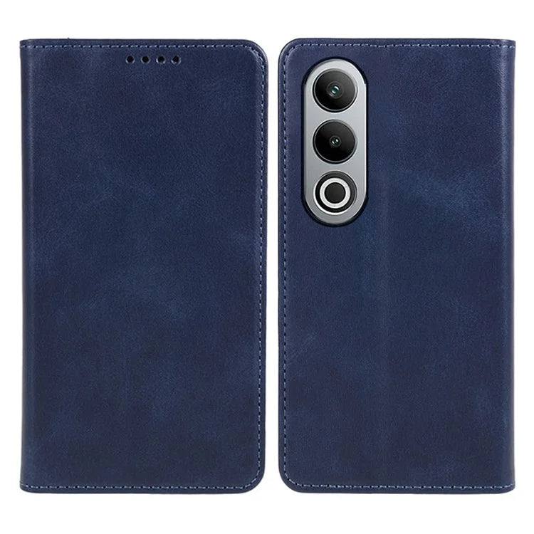 For OnePlus Nord CE4 5G Case PU Leather Wallet Cover Calf Texture Phone Shell with Magnetic Clasp