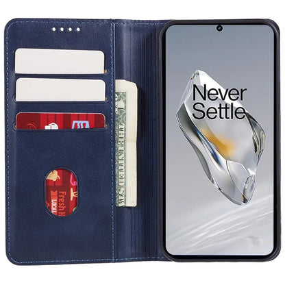For OnePlus Nord CE4 5G Case PU Leather Wallet Cover Calf Texture Phone Shell with Magnetic Clasp